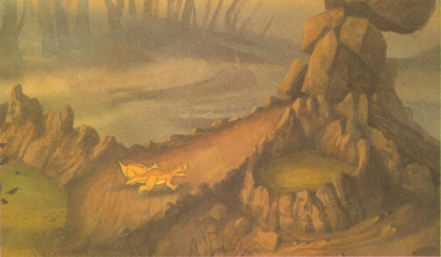 Land Before Time Deleted Scene Littlefoot and Cera Running From Sharptooth