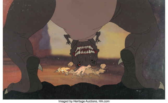 Land Before Time Deleted Scene Sharptooth Attack 2