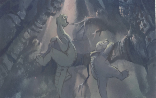 Land Beore Time Deleted Scene Littlefoot and Cera Escaping Sharptooth Up a Tree