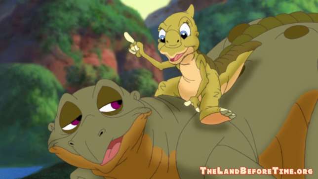 The Land Before Time Wallpaper Background Ducky and Spike Ducky Pointing