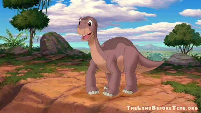The Land Before Time Wallpaper Background Happy Littlefoot Standing