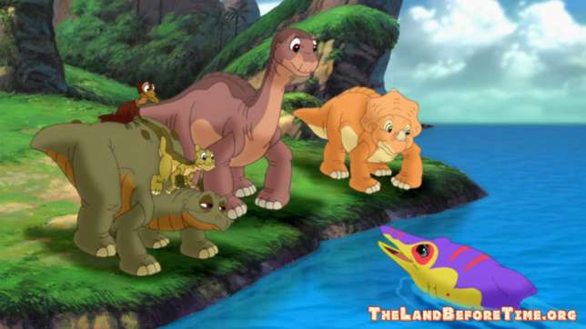 The Land Before Time Wallpaper Background Littlefoot Cera Ducky Petrie Spike Talking To Mo