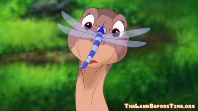 The Land Before Time Wallpaper Background Littlefoot Dragonfly On Nose