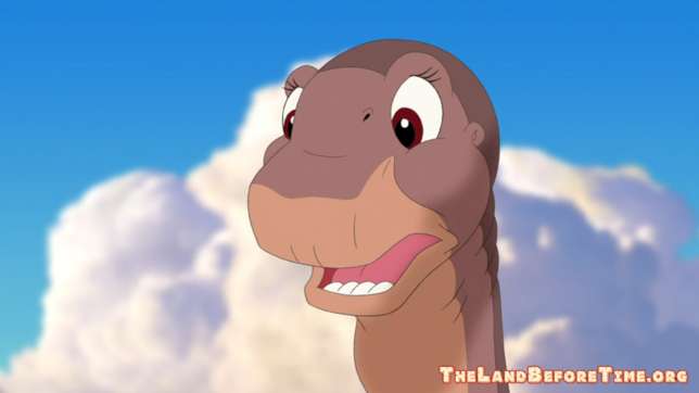 The Land Before Time Wallpaper Background Littlefoot Head Shot Clouds