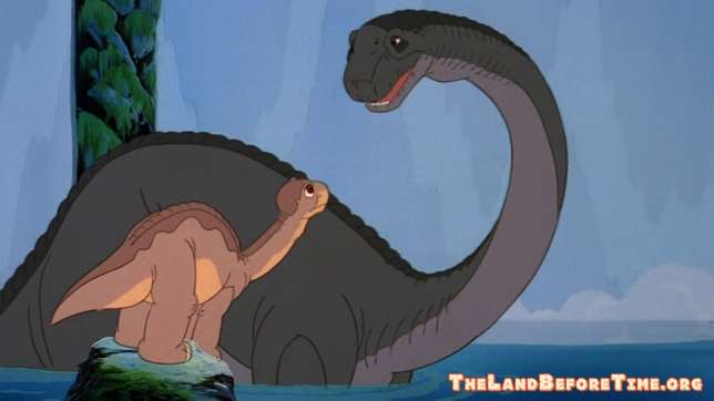 The Land Before Time Wallpaper Background Littlefoot and Grandpa Longneck