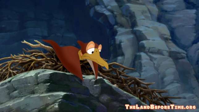 The Land Before Time Wallpaper Background Sick Petrie In Nest Looking Over Cliff